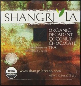 Shangri La Tea Company Organic Tea Sachet, Coconut Chocolate