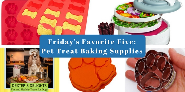 Friday's Favorite Five: Pet Treat Making Supplies and Gifts. You want to find the best healthy dog treats and healthy cat treats, but that can sometimes seem impersonal. You love your dog and cat and you want to provide them with the best treats available, so make them yourself! It's easy to find healthy homemade dog treat recipes and healthy homemade cat treat recipes (click for ideas). But you may need a few treat making supplies. Here are five great items to get you baking for your pets.
