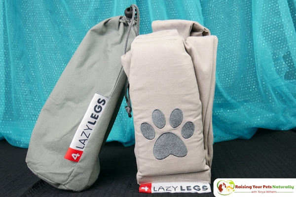 4LazyLegs Pets Carrier sling review. Sometimes a dog needs a little help and a dog sling just may be the solution. #raisingyourpetsnaturally 