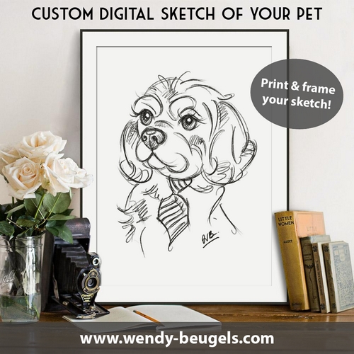 Win a custom sketch of your dog